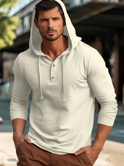 Cotton pullover hoodie in six colours for European and American youth sizing