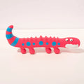 Green lizard-shaped dog chew toy with squeaker for aggressive small medium large breed dogs
