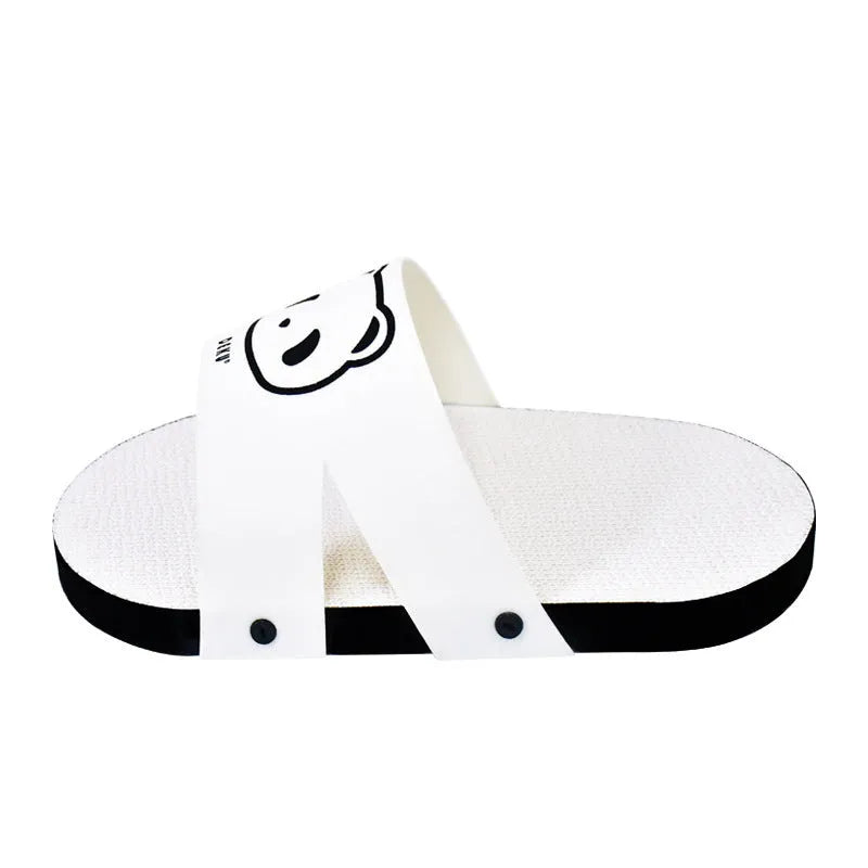 White corrugated paper cat scratch board in slipper style shape