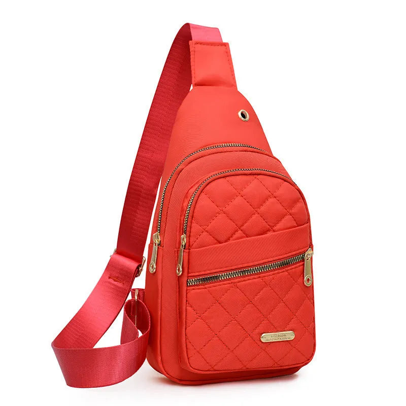 Oxford cloth crossbody sports chest bag in multiple colour options with breathable design