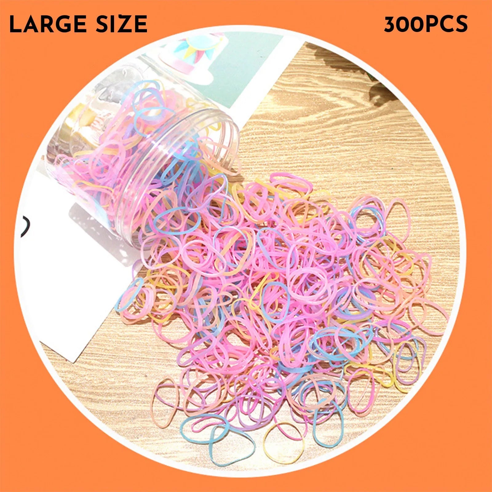 TPU baby hair ties elastic bands in multiple colours with reusable storage container for toddlers kids girls