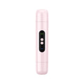 White portable electric depilator for body and armpit hair removal with USB charging cable
