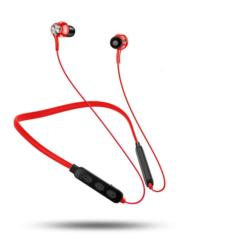 G03 sports Bluetooth earphones with neckband in black, red, or white colours