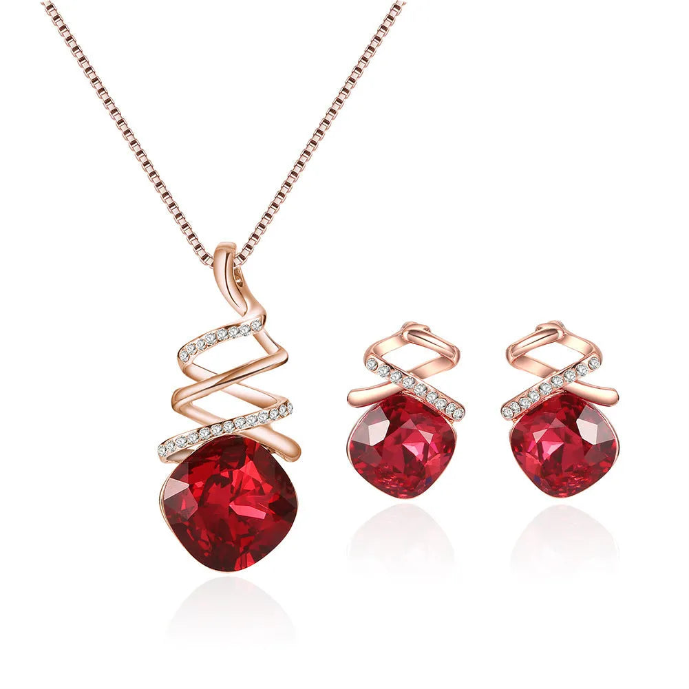 Adjustable alloy bridal jewellery set with necklace and earrings, colour 61172321.