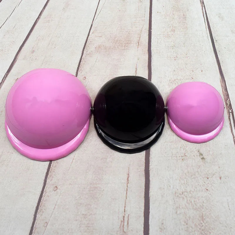 Plastic dog motorcycle cap helmet in seven colours with three size options for small medium large dogs