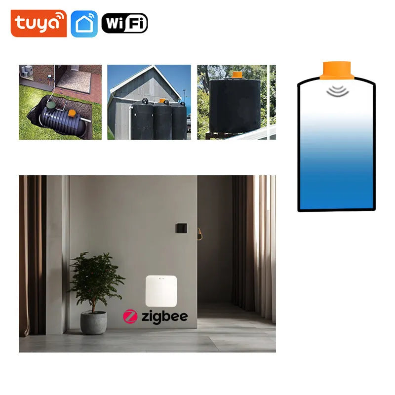 Moray ME201W wireless fluid level monitor sensor for water and fuel tanks with mobile app remote control.