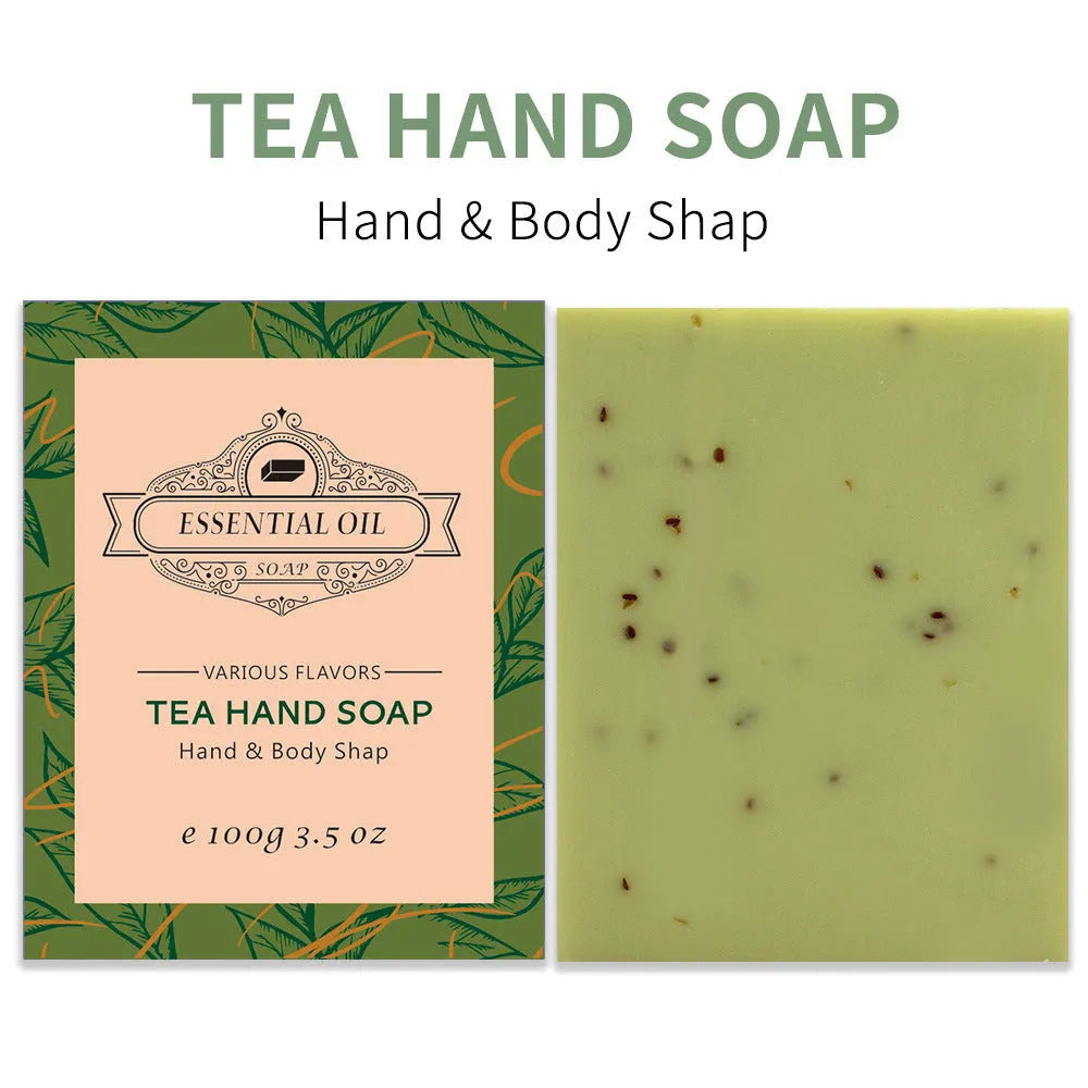 Handmade frosted essential oil soap bar 100g in multiple scent varieties