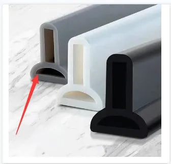 Flexible TPE bathroom waterproof strip in black colour for shower room floor sealing