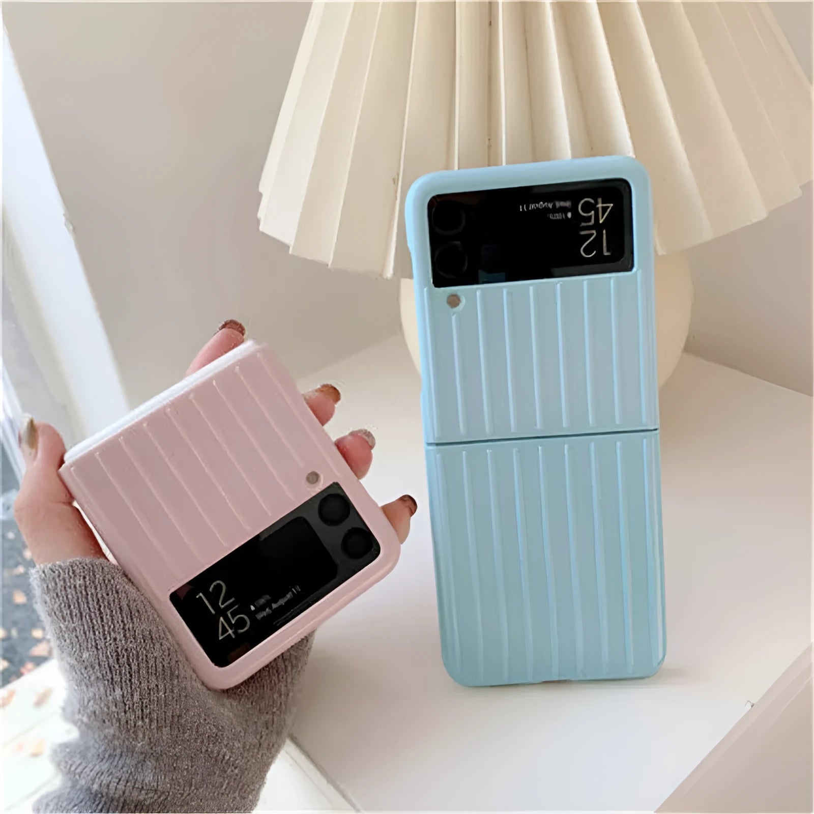 Ultra-thin flip case for Samsung Z Flip3 mobile phone in seven solid colour options