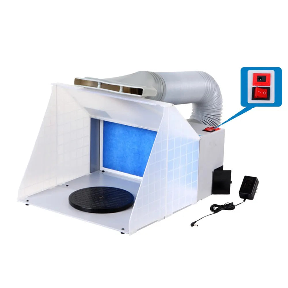 Model Color 25W exhaust fan for paint fume extraction, 420x150x250mm with UK plug