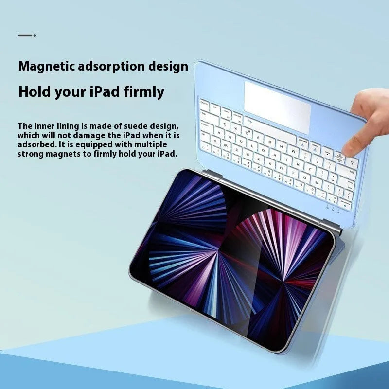 iPad Bluetooth keyboard case with magnetic protective cover in multiple colours for iPad Pro and Air tablets