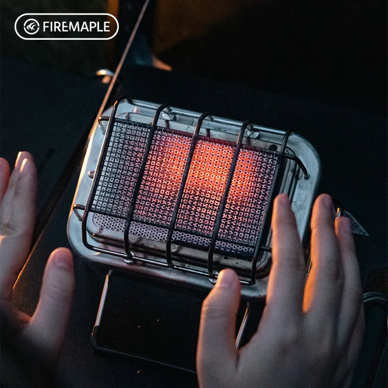 Collapsible outdoor heating stove showing expanded 180x167x125mm size and metal primary colour finish with multi-material construction