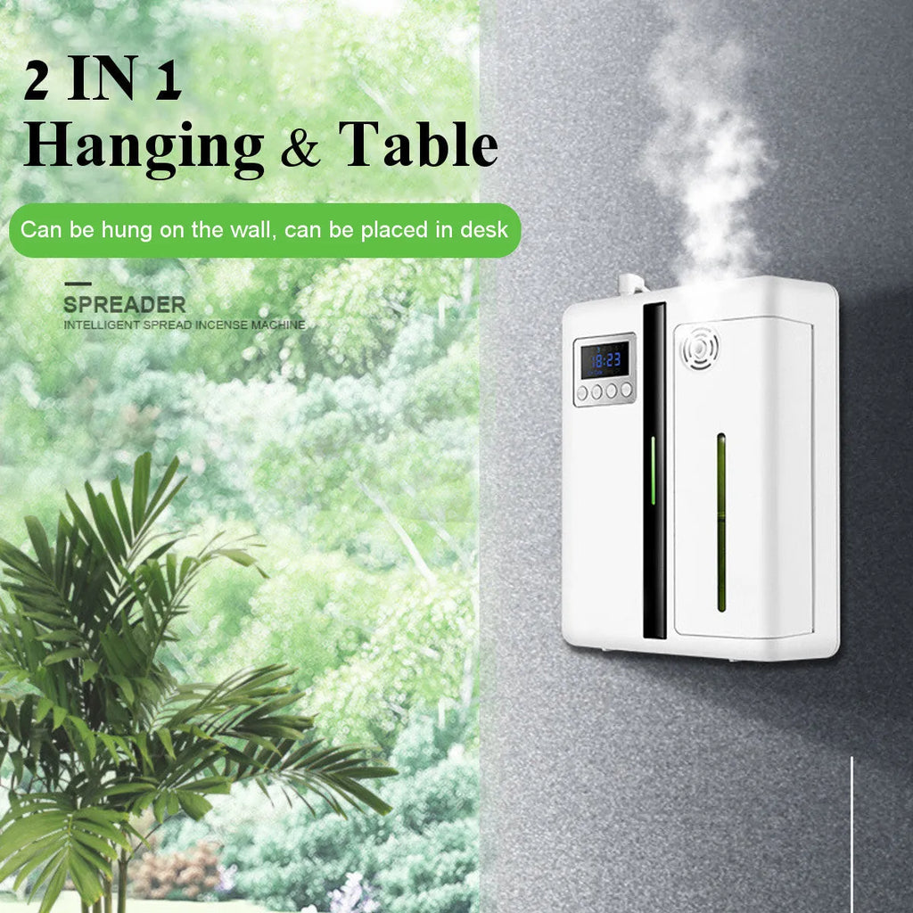 Scent Diffuser 160ml waterless air machine for hotel lobby, ABS housing, black colour, DC12V 8W