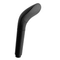 Water saving filter shower head in black with built-in filter element for rain-style bathroom showers