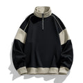 Men's corduroy hooded sweater with drop shoulder design and loose lapels in beige colour