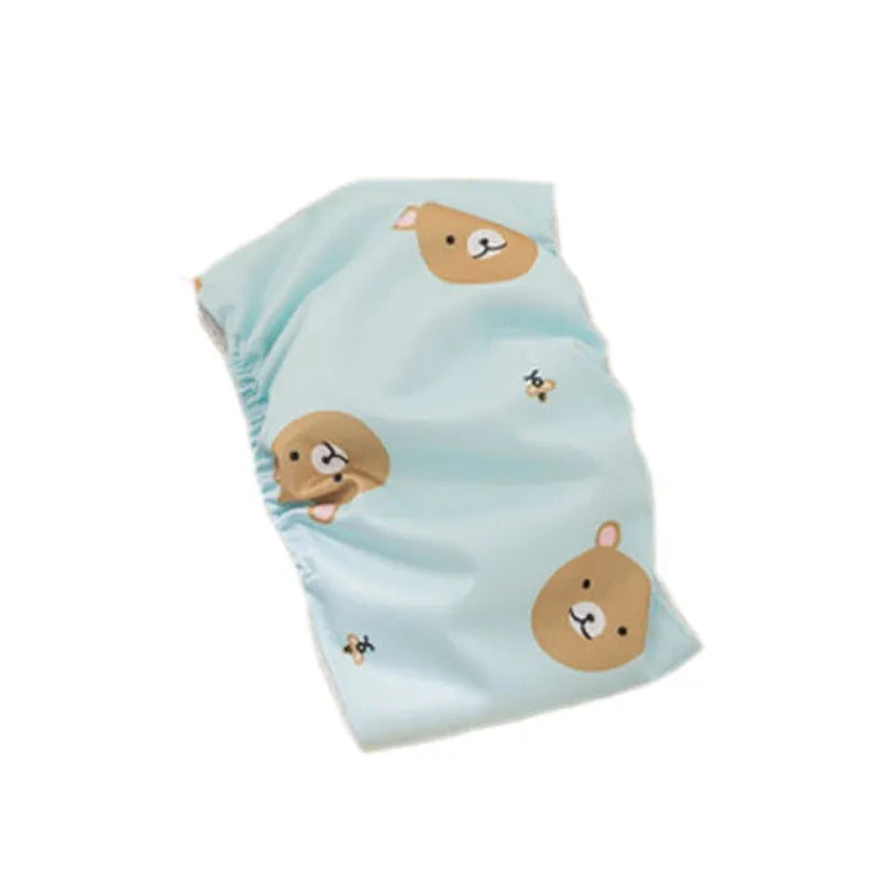 Cartoon bone paw print reusable dog nappy belly band with elastic waistband and fastener tape