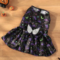 Angel wings Halloween dog costume in bright pumpkin or bat patterns available in four sizes