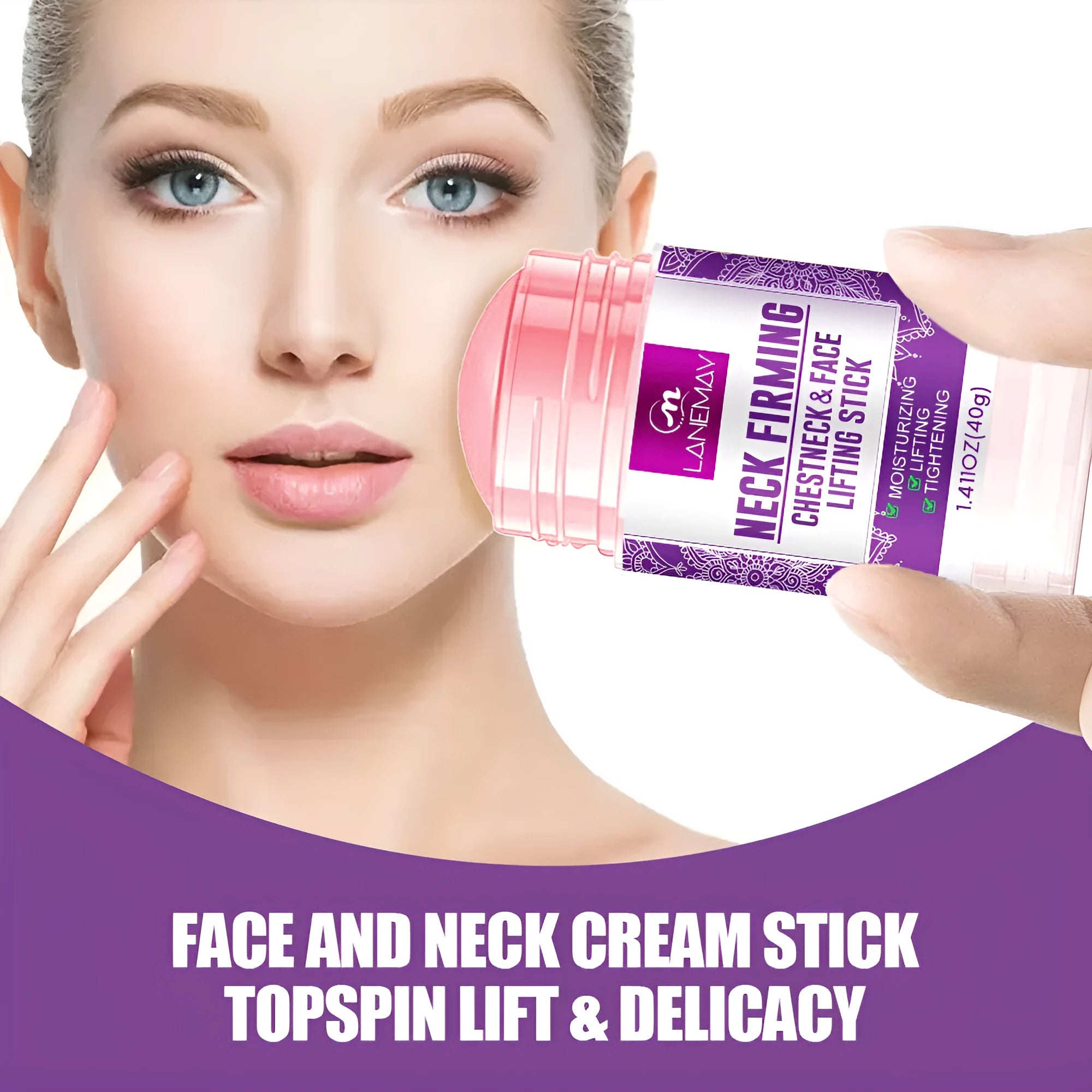 40g jar of anti-wrinkle neck firming cream with brightening properties