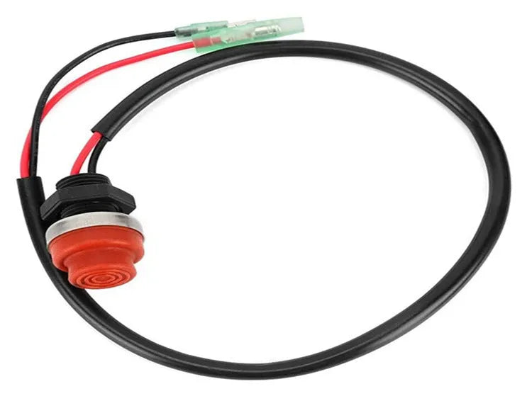YAMAHA outboard motor emergency kill switch with rope lanyard for marine engine safety