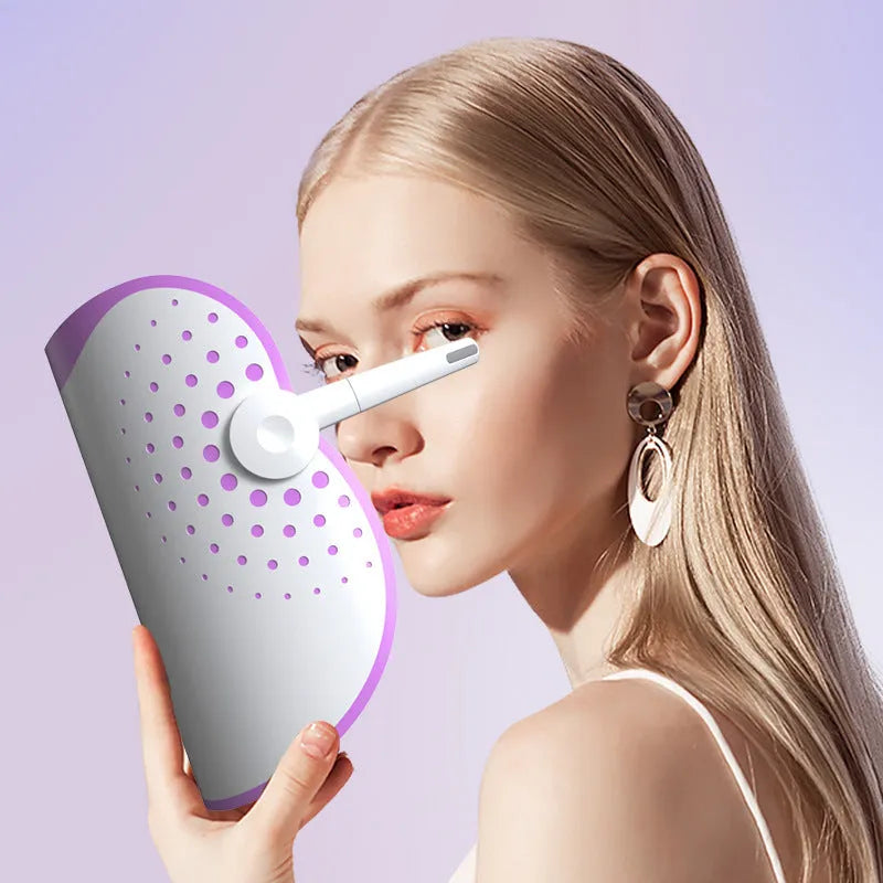White and purple photon beauty mask IPL device for home skincare with colour light therapy