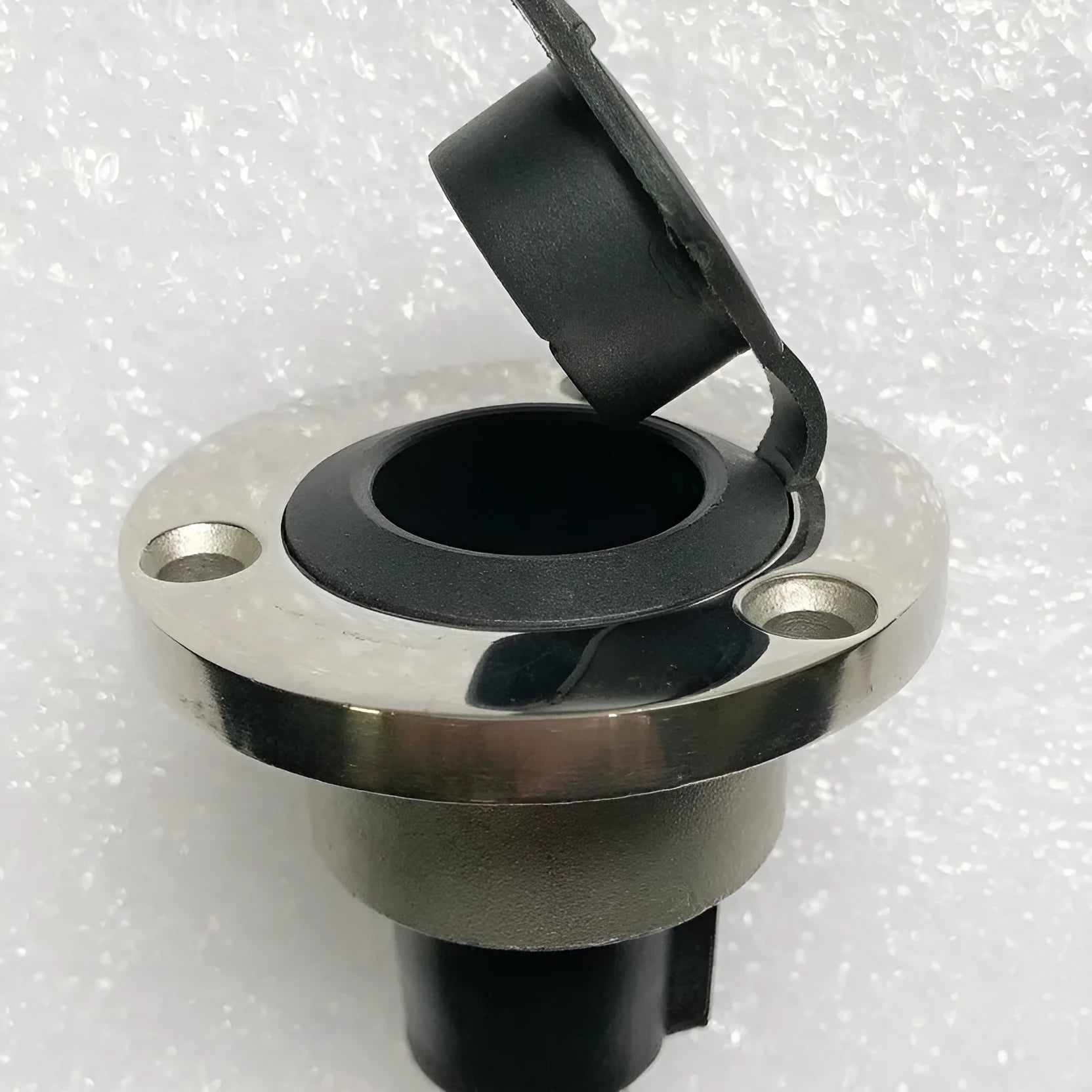 Stainless steel yacht anchor light ring socket with ABS components and electrical wires