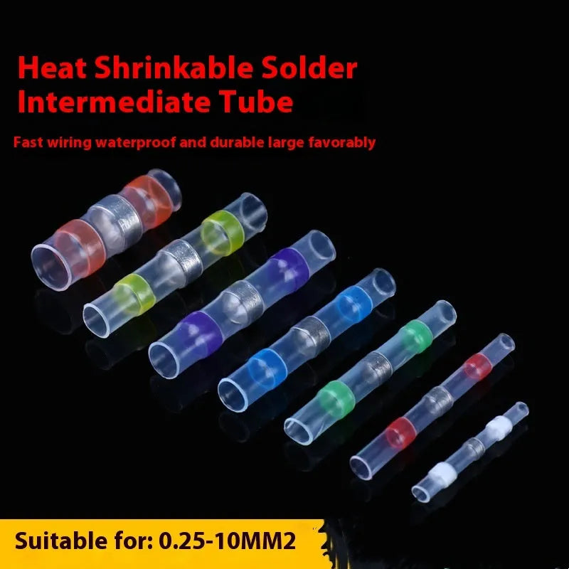 Heat shrink solder ring terminal in seven colours for waterproof electrical connections