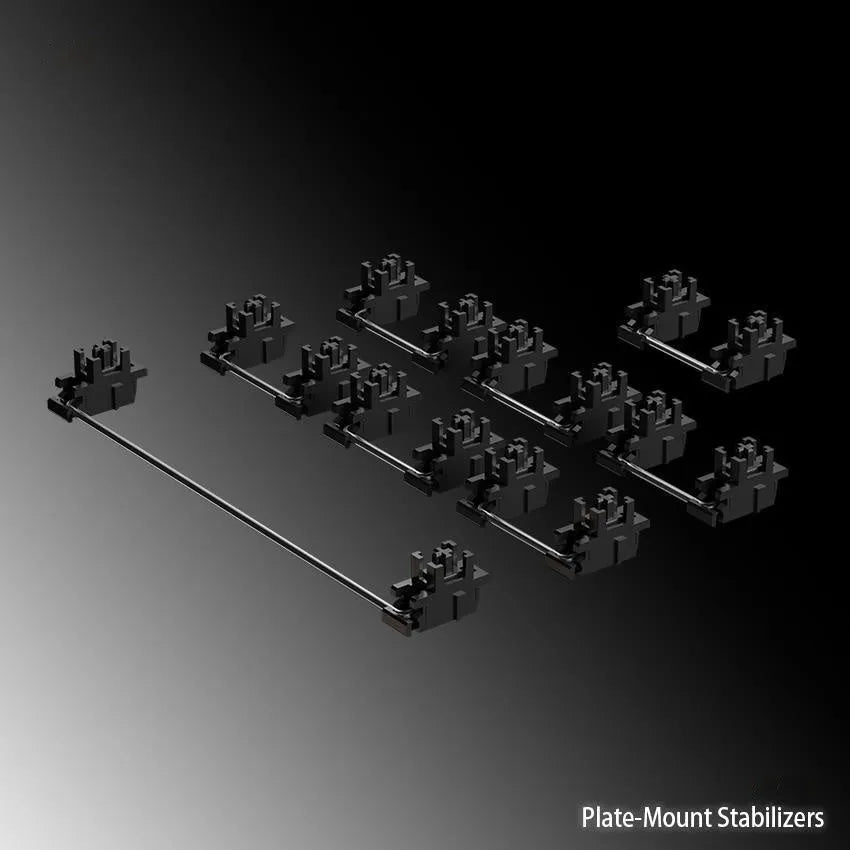 Mechanical keyboard satellite shaft accessories with 4.3-inch display in Black and Milky White colours