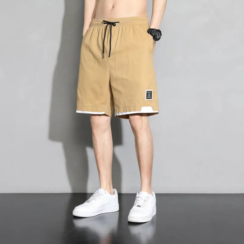 Boys cotton shorts in black, khaki, and white colors with mid waist design