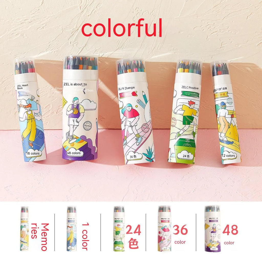 Zhenglin Sports Series colour pencil set in assorted colours with paper barrel
