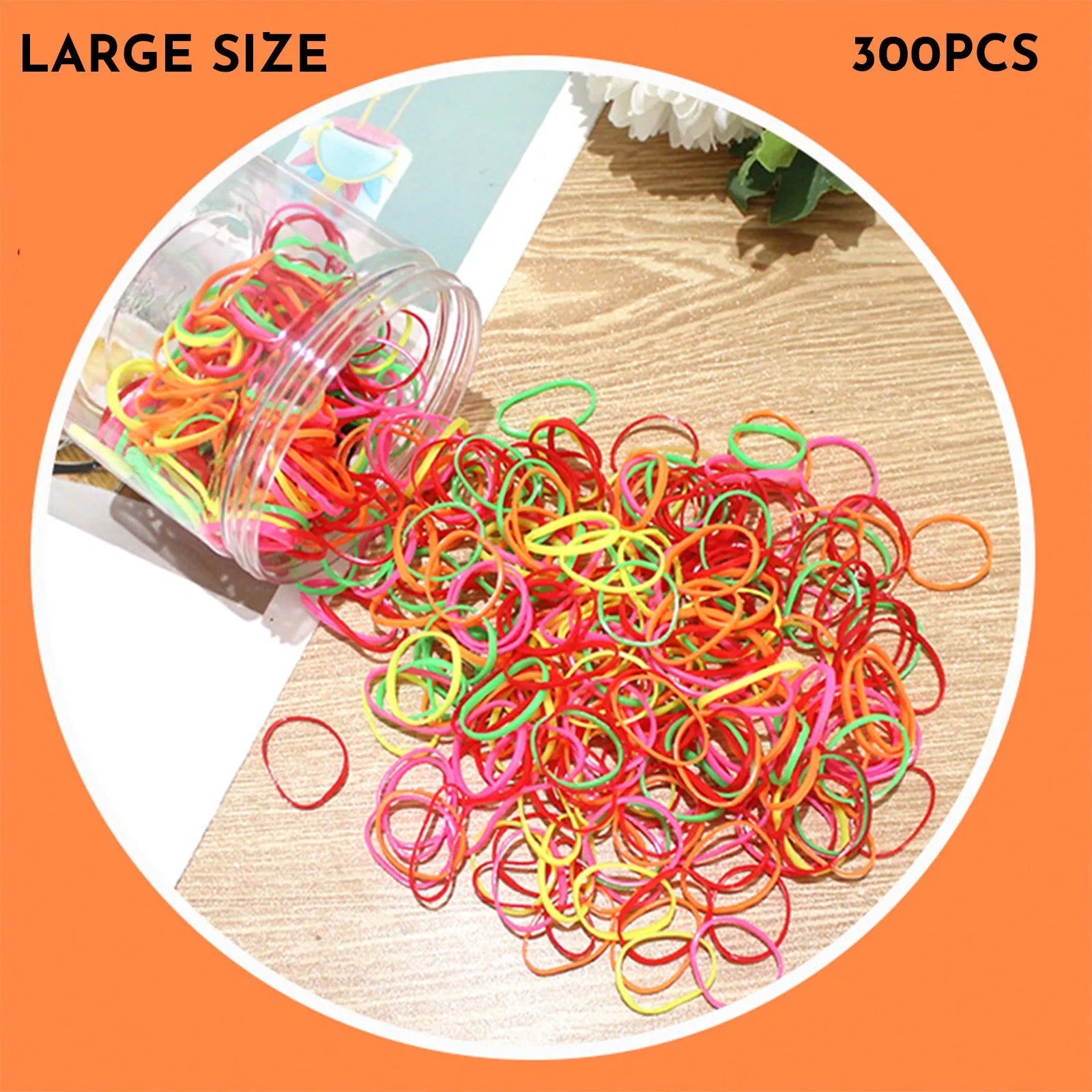 TPU baby hair ties elastic bands in multiple colours with reusable storage container for toddlers kids girls