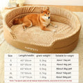 Washable double-sided pet kennel with PP cotton cushion in gray, coffee, and green for dogs and cats