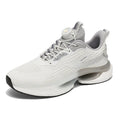 Low-top men's running shoes with buckle closure in solid colours showing Fly-knit mesh upper and TPU soles