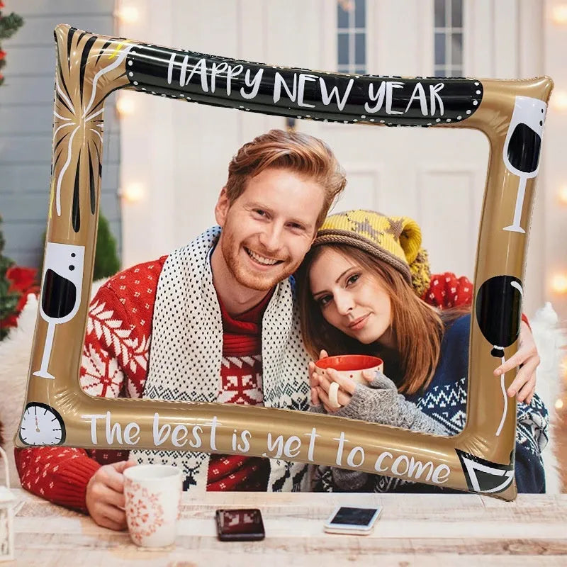 Christmas inflatable photo frame made from PVC material for holiday photography