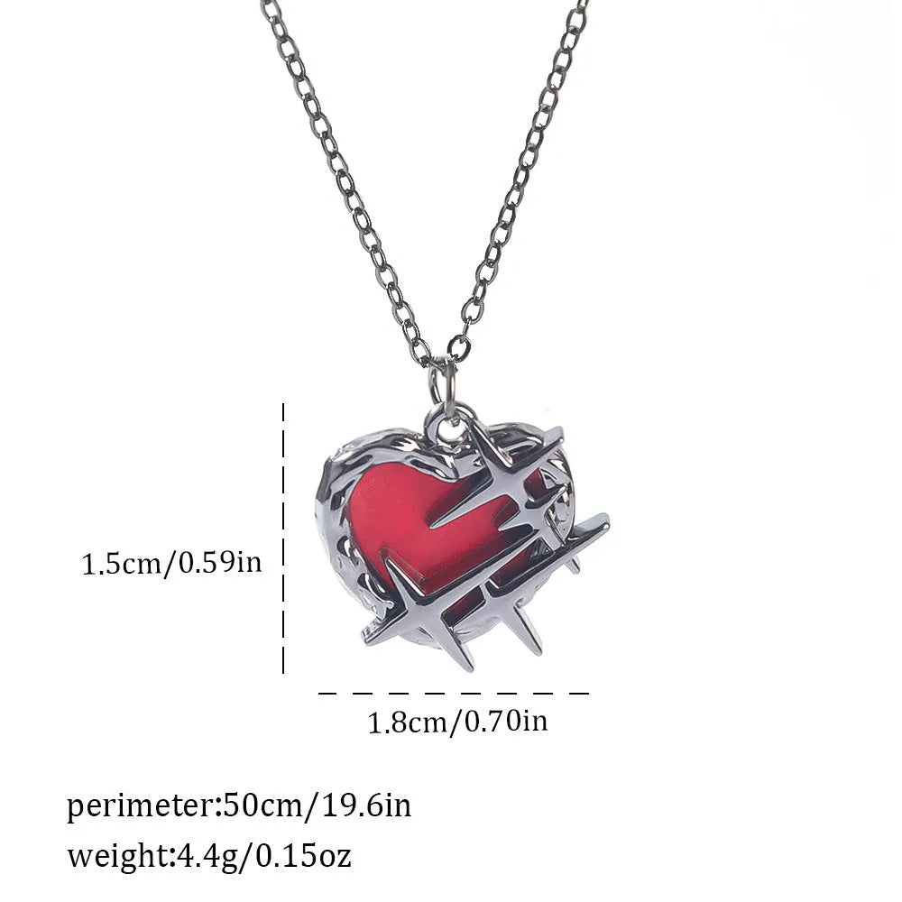 Gothic Halloween necklace with spider and bat alloy pendant on a chain.