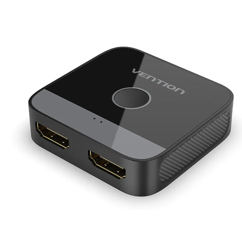 Alloy computer audio and video converter with cable separator in black or grey