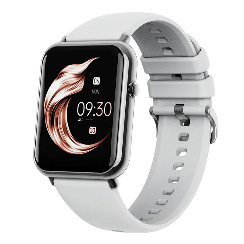 Smart waterproof watch with 1.69inch TFT screen and composite silica gel strap in Black
