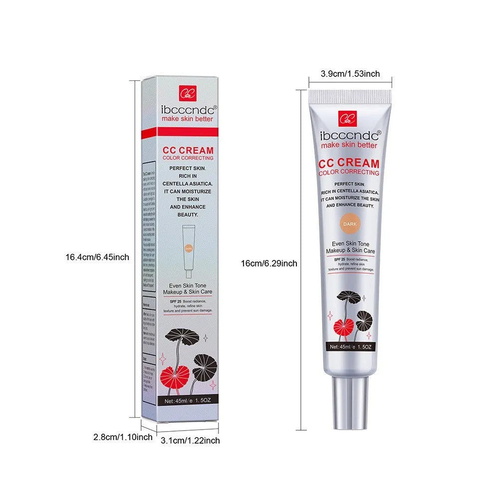 Erborian Centella Asiatica CC Cream tube in dark and light shades for colour correction.