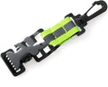 Fluorescent green metal buckle safety clip for fireman gloves with reflective materials