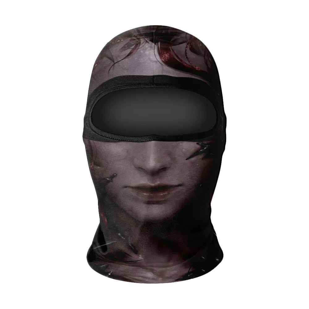 Men's summer breathable full face sun protection quick-drying ice silk polyester balaclava