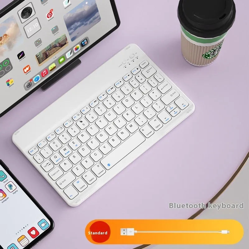 Wireless Bluetooth keyboard for tablets and PCs in multiple colour options with rechargeable battery