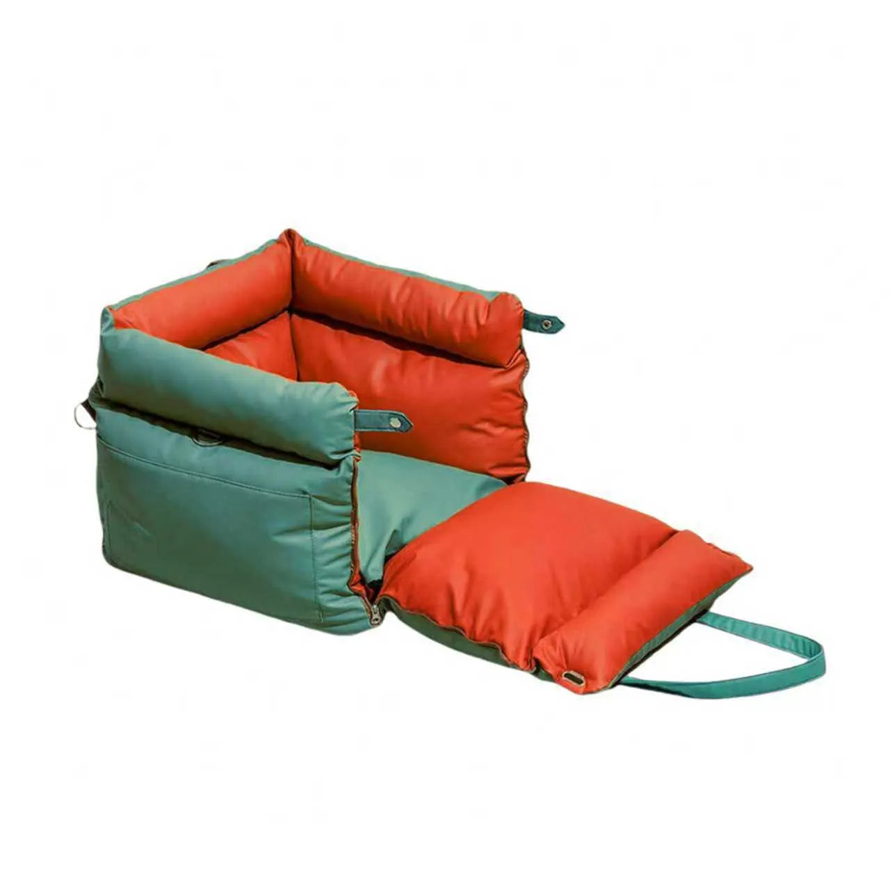 Waterproof dog pet nest with removable cover in grey colour showing M size dimensions