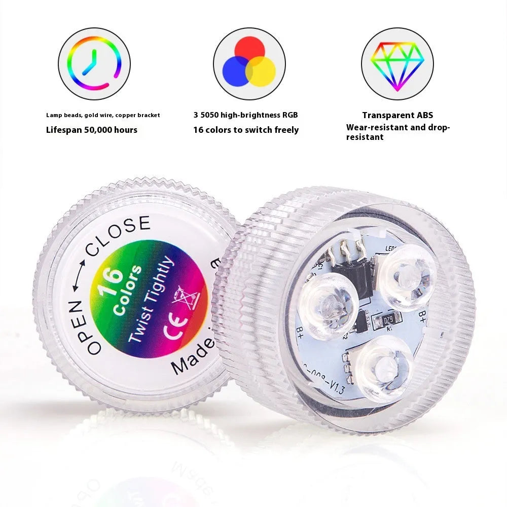 LED waterproof remote control diving light for fish tank with plastic shell