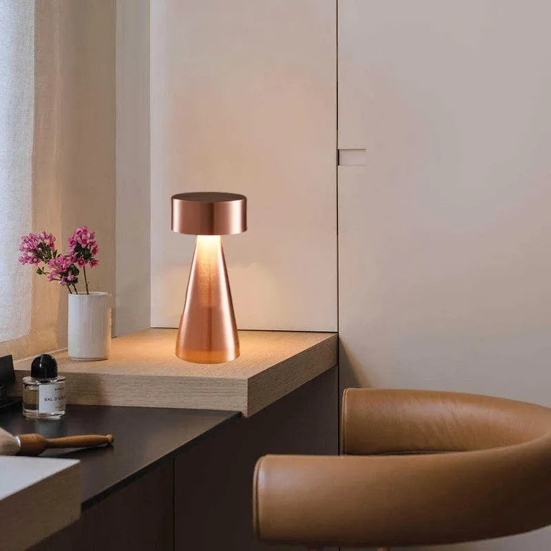Home Touch Charging Lamp Nordic desk lamp in simple modern style with gold finish and touch dimming