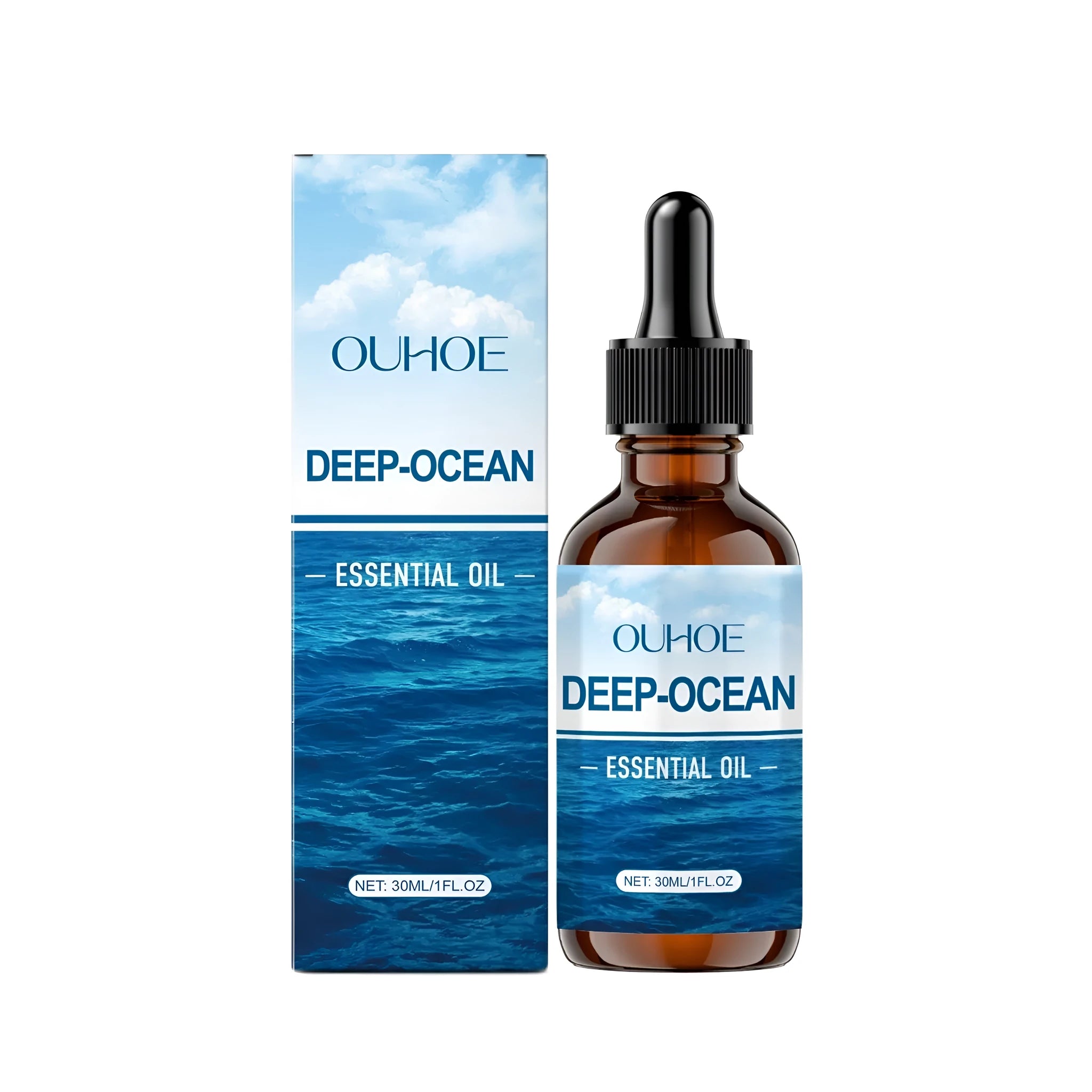 30ml glass bottle of essential oil blend with glycerin, grape seed oil and vitamin E