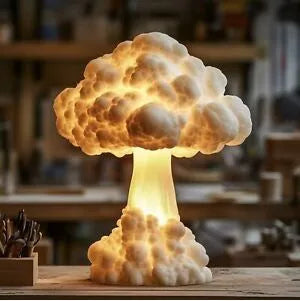 Atomic bomb explosion mushroom cloud shaped decorative table lamp with USB cable
