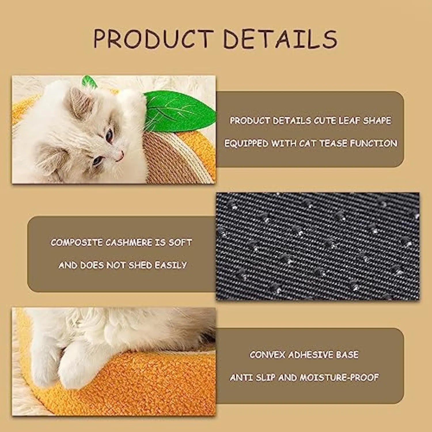 Yellow round sisal cat scratching board with a concave centre for use as a cat bed.