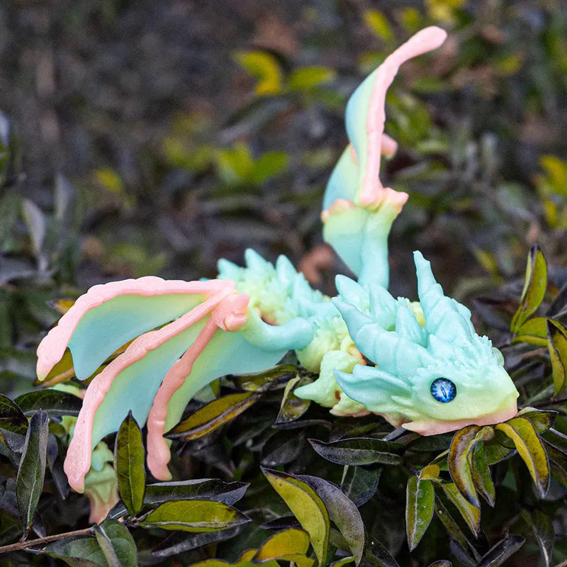 PLA plastic flying dragon wing decoration measuring 25x16x3cm in multiple colour finishes