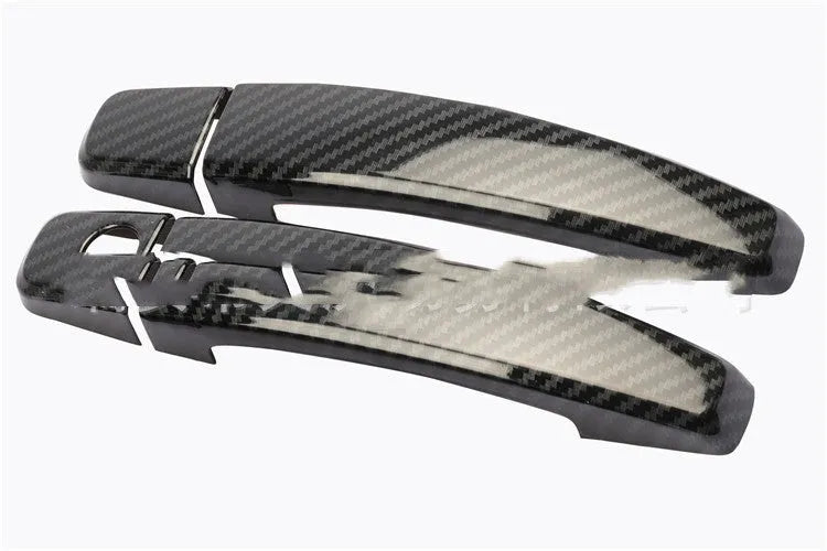 Carbon fibre pattern door handle screen protector for Opel Vauxhall Astra H and J models