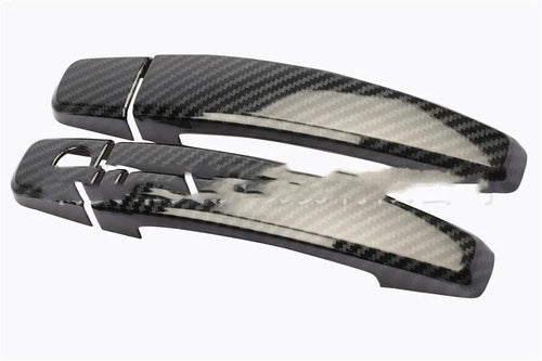 Carbon fibre pattern door handle screen protector for Opel Vauxhall Astra H and J models