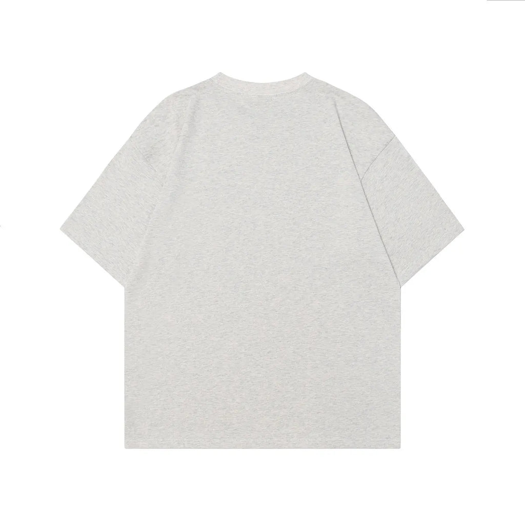 Men's loose fit pure cotton short-sleeved t-shirt in black and grey colour options